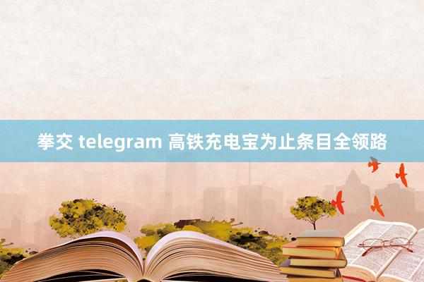 拳交 telegram 高铁充电宝为止条目全领路