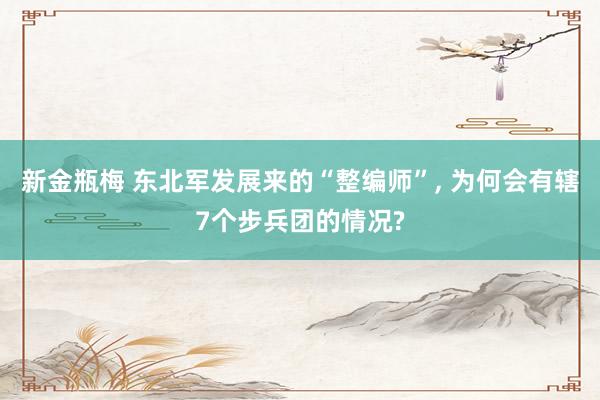 新金瓶梅 东北军发展来的“整编师”， 为何会有辖7个步兵团的情况?
