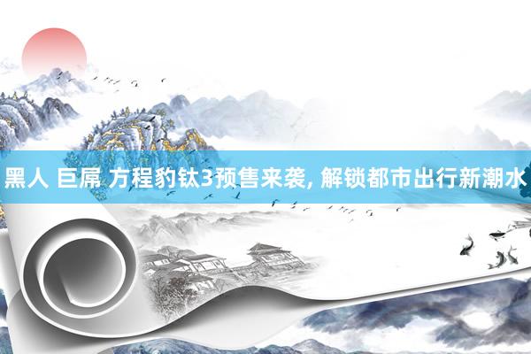 黑人 巨屌 方程豹钛3预售来袭， 解锁都市出行新潮水