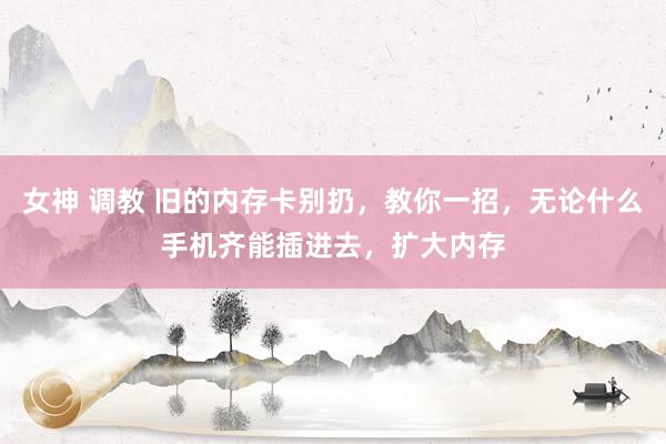 女神 调教 旧的内存卡别扔，教你一招，无论什么手机齐能插进去，扩大内存
