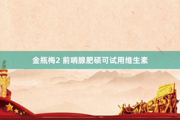 金瓶梅2 前哨腺肥硕可试用维生素