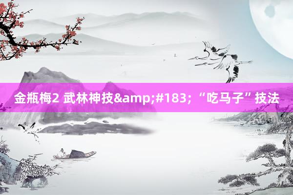 金瓶梅2 武林神技&#183; “吃马子”技法