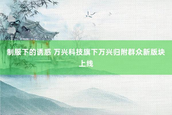 制服下的诱惑 万兴科技旗下万兴归附群众新版块上线